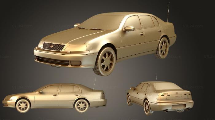 Автомобили и транспорт (Lexus GS S130 1997, CARS_2254) 3D модель для ЧПУ станка